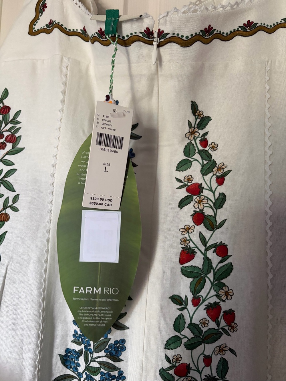 Farm Rio Fruit Beauty Linen Blend Maxi Dress - Picture 11 of 11